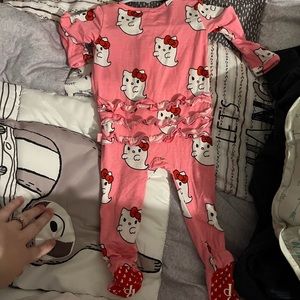 Posh Peanut Hello Kitty Halloween Ghost long sleeve onesie